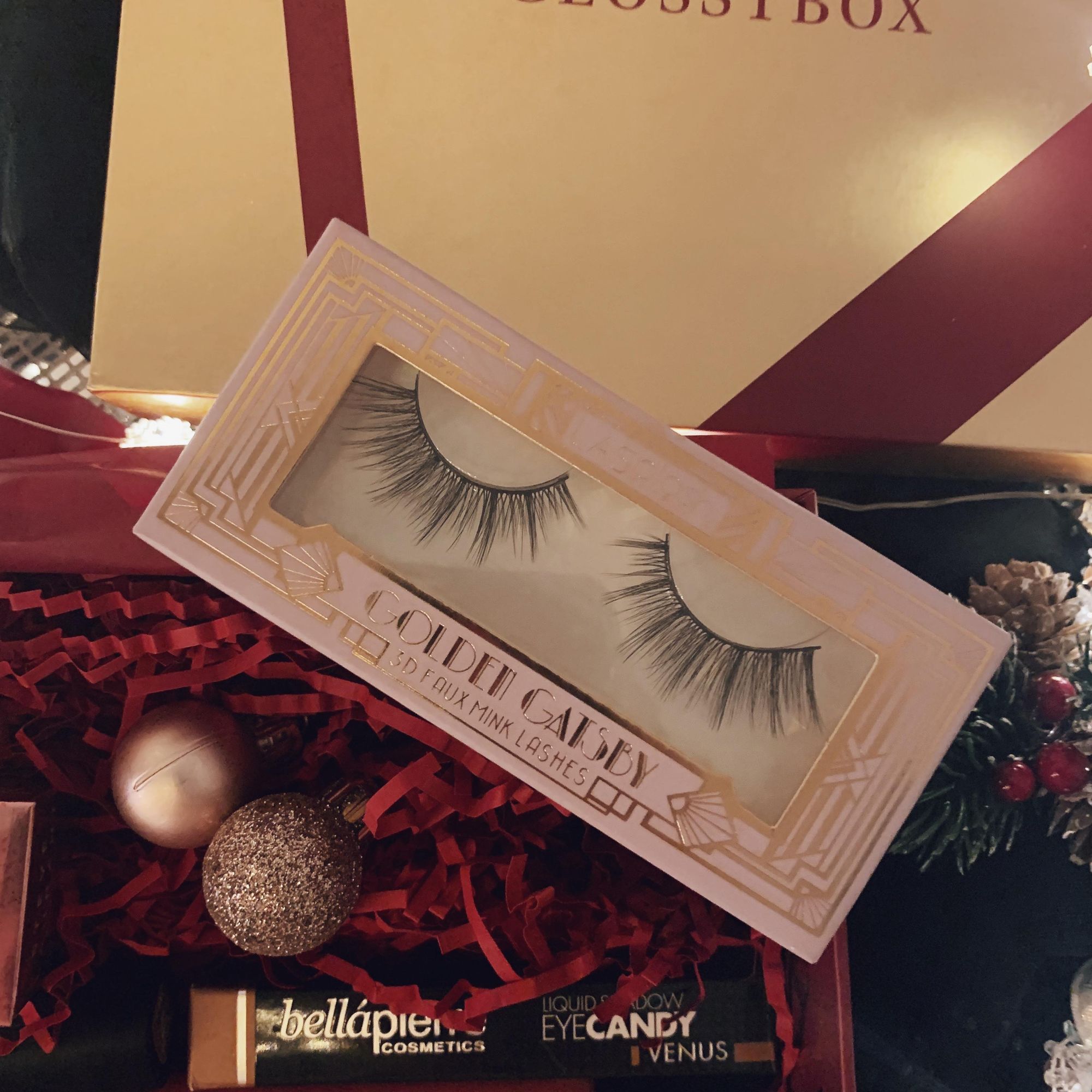 LA Splash 3D Faux Mink Lashes Great Gatsby - Glossybox Review Merry Metallics December 2019 - Miss Boux