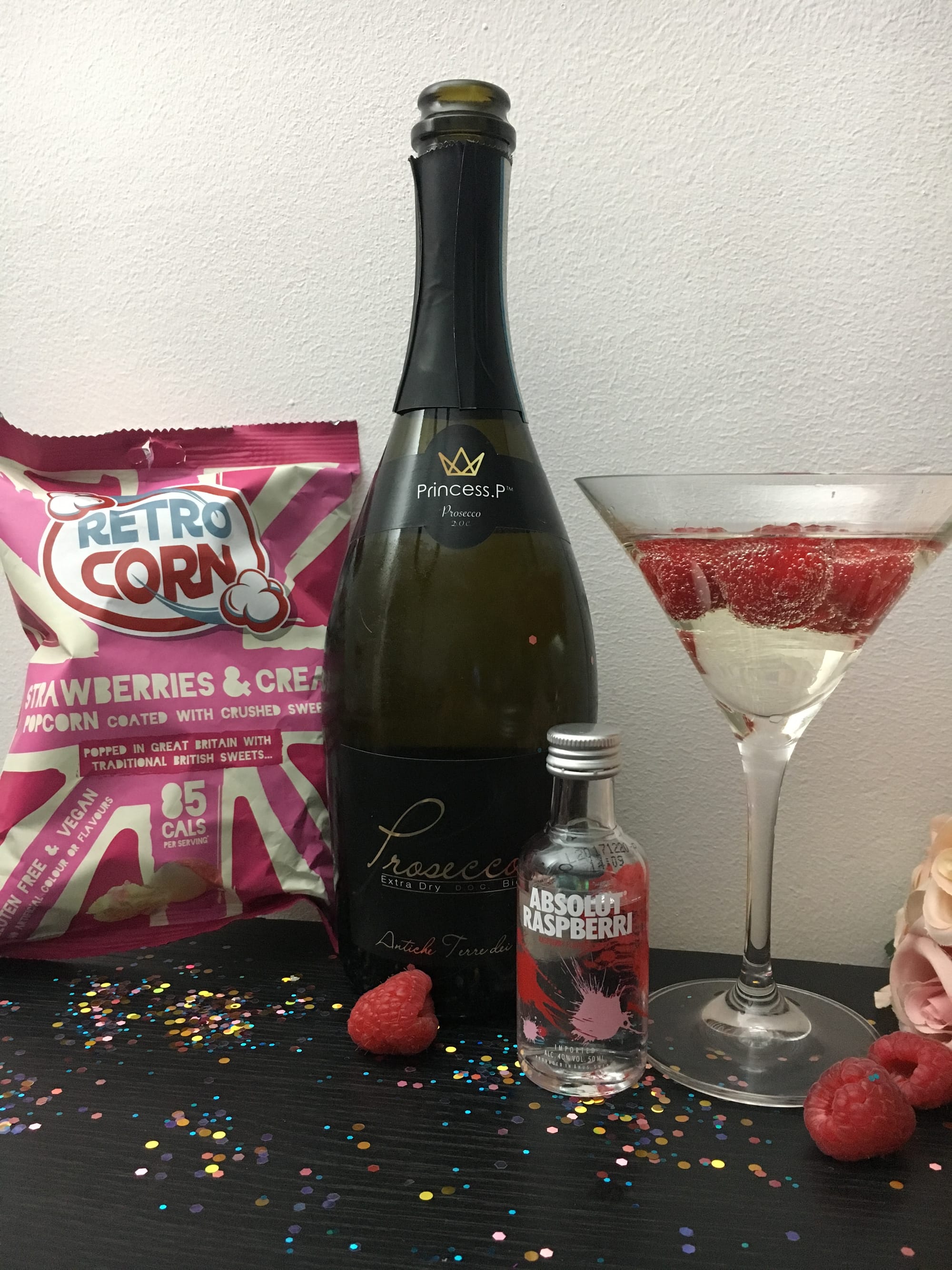 Raspberry Kiss Cocktail - Princess P Prosecco Subscription Box - Miss Boux